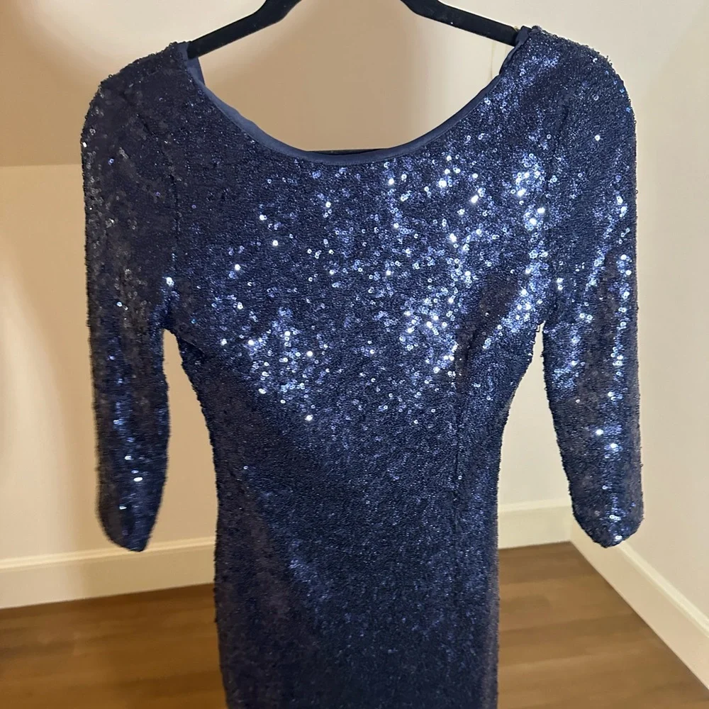 [Lulus] Navy sparkly mini dress - Picture 5 of 6